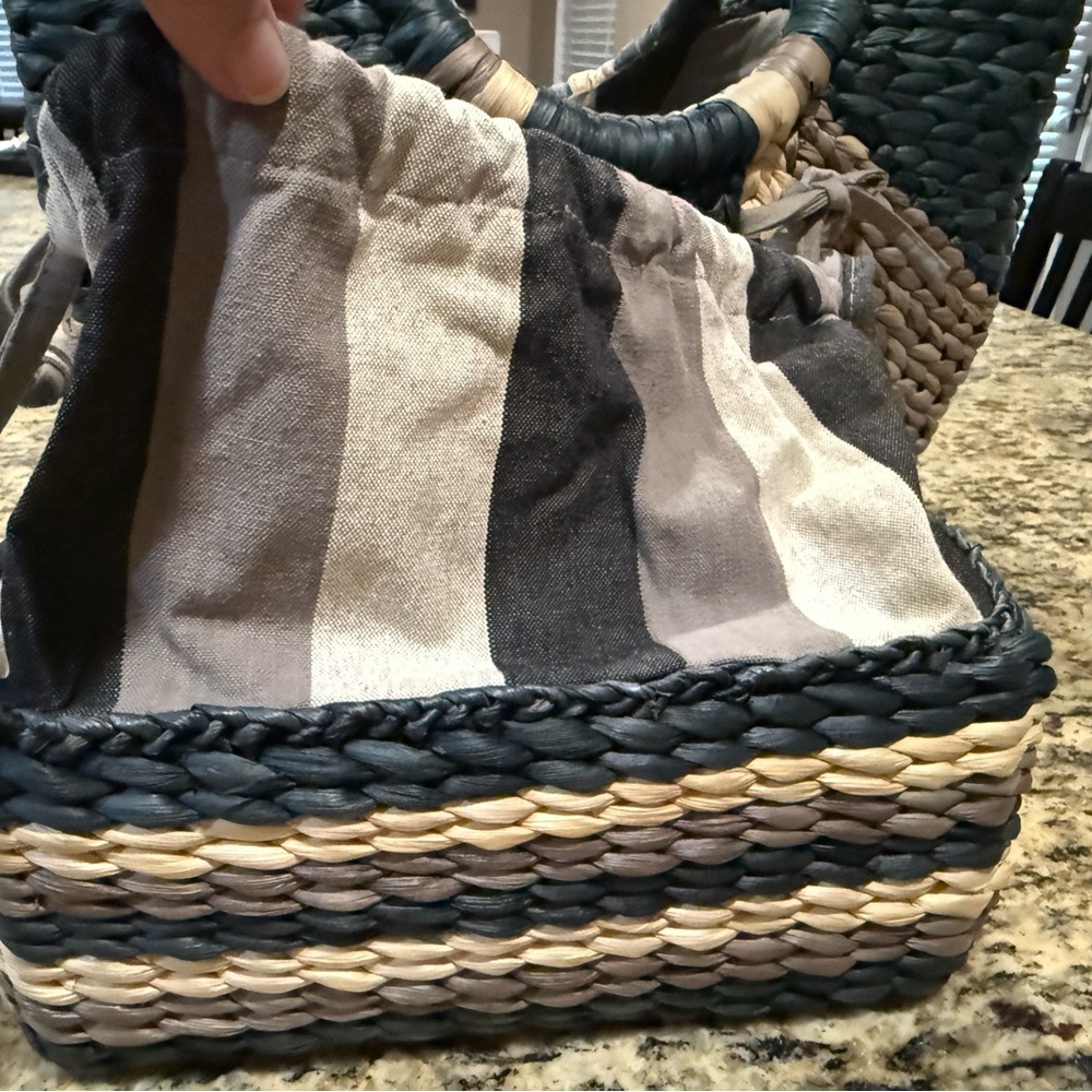 Sun & Sand 2 piece straw bags Stylish Multicolor Woven Handbag - Picture 11 of 11